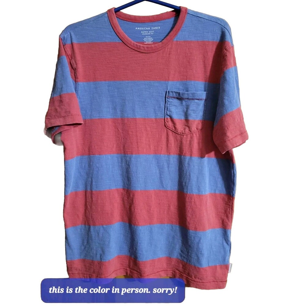 American Eagle Mens Medium Pocket T Shirt Soft 100% Cotton Weekend Wear